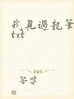 我见过龙笔趣阁txt