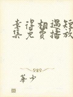 幸得相遇短剧全集免费播放在线观看