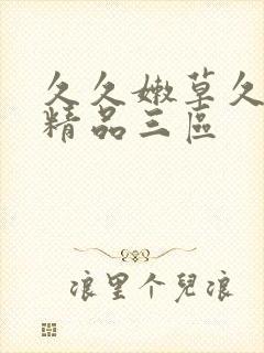 久久嫩草久久久精品三区