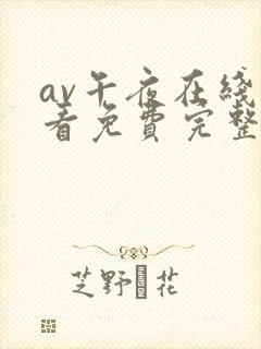 av午夜在线观看免费完整封面