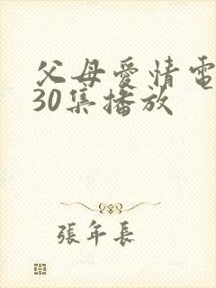 父母爱情电视剧30集播放