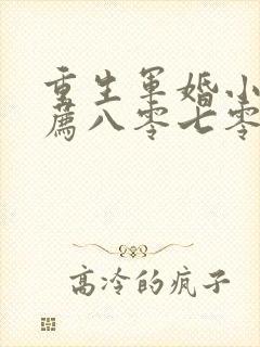 重生军婚小说推荐八零七零年代