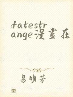fatestrange漫画在线看