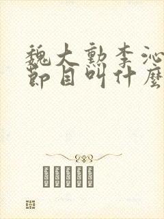 魏大勋李沁综艺节目叫什么