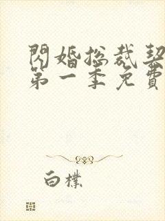 闪婚总裁契约妻第一季免费观看