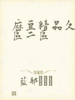 麻豆精品久久一区二区