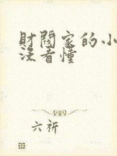 财阀家的小儿子没看懂封面