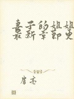 妻子的姐姐小说最新章节更新