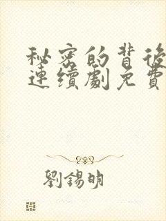 秘密的背后电视连续剧免费观看