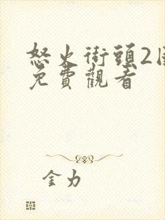 怒火街头2国语免费观看封面