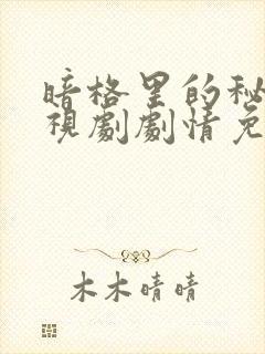 暗格里的秘密电视剧剧情免费观看