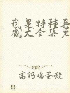 我是特种兵电视剧大全集免费封面