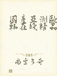 国产亚洲欧美日韩在线精品