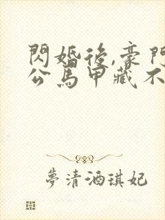 闪婚后,豪门老公马甲藏不住了