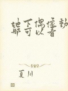 地下偶像动漫在哪可以看封面