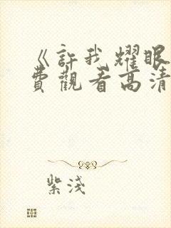 《许我耀眼》免费观看高清全集