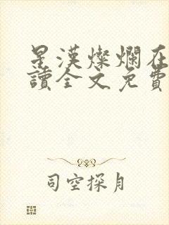 星汉灿烂在线阅读全文免费封面