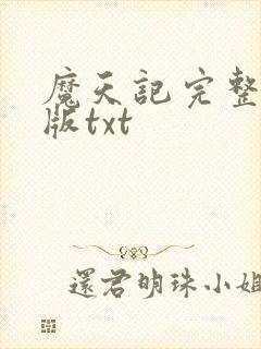 魔天记完整精校版txt封面