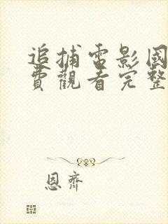 追捕电影国语免费观看完整版封面