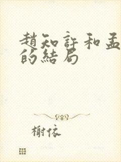 赵知许和孟文慎的结局