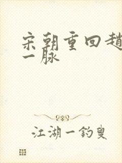 宋朝重回赵匡胤一脉