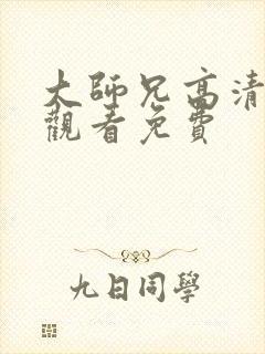 大师兄高清在线观看免费封面