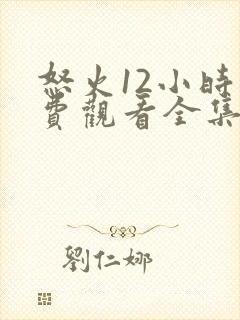 怒火12小时免费观看全集