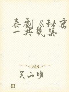 泰剧《秘密爱》一共几集封面