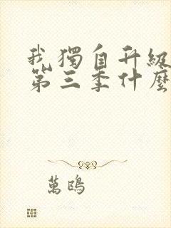 我独自升级动画第三季什么时候出