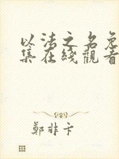 以法之名免费全集在线观看