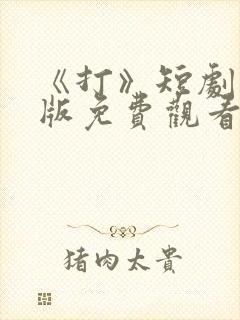 《打》短剧完整版免费观看封面