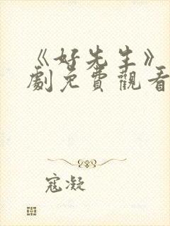 《好先生》电视剧免费观看高清封面