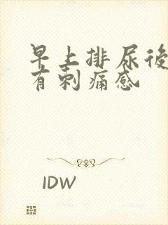 早上排尿后尿道有刺痛感