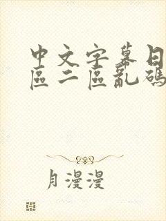 中文字幕日韩一区二区乱码封面