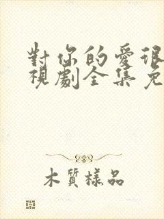 对你的爱很美电视剧全集免费封面