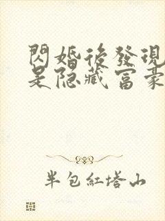 闪婚后发现老公是隐藏富豪短剧主角