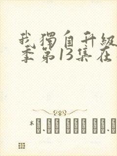 我独自升级第二季第13集在线观看封面