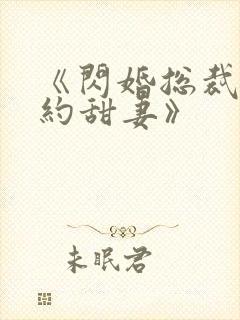 《闪婚总裁的契约甜妻》