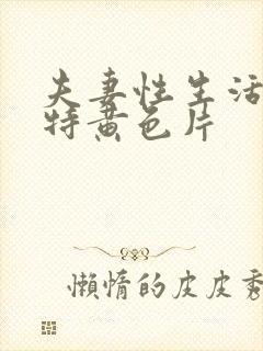 夫妻性生活一级特黄色片