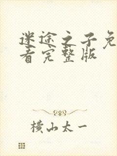 迷途之子免费观看完整版封面