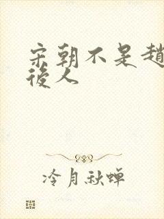 宋朝不是赵匡胤后人