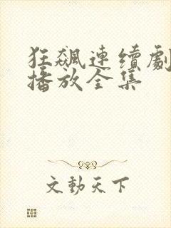 狂飙连续剧免费播放全集