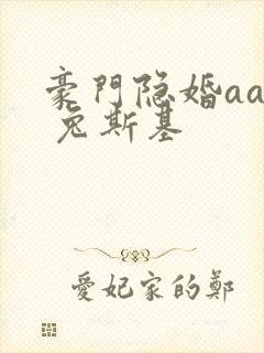 豪门隐婚aa制 兔斯基封面