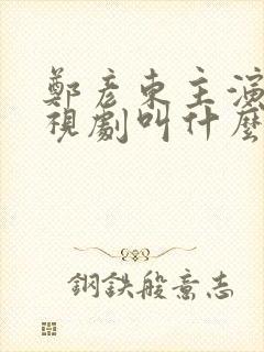 郑彦东主演的电视剧叫什么封面