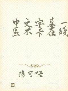 中文字幕一区二区不卡在线