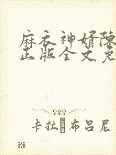 麻衣神婿陈黄皮正版全文免费阅读