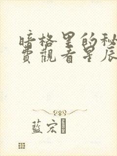 暗格里的秘密免费观看星辰影院