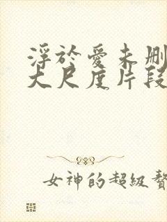 浮于爱未删减版大尺度片段