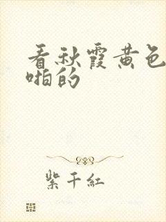 看秋霞黄色片啪啪的封面