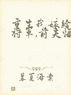 重生我嫁给残疾将军,前夫悔疯了